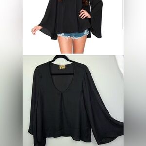 Oversized Show me your Mumu Black Blouse